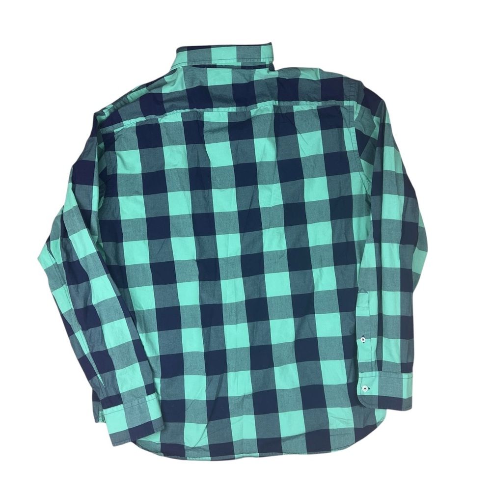 Untuckit Shirt Mens XL Green Blue Plaid Button Down Stretch Long‎ Sleeve Cotton - Picture 5 of 10